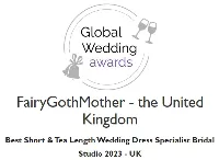 Global Wedding Awards - Best Short and Tea Length Wedding Dress Specialist 2023