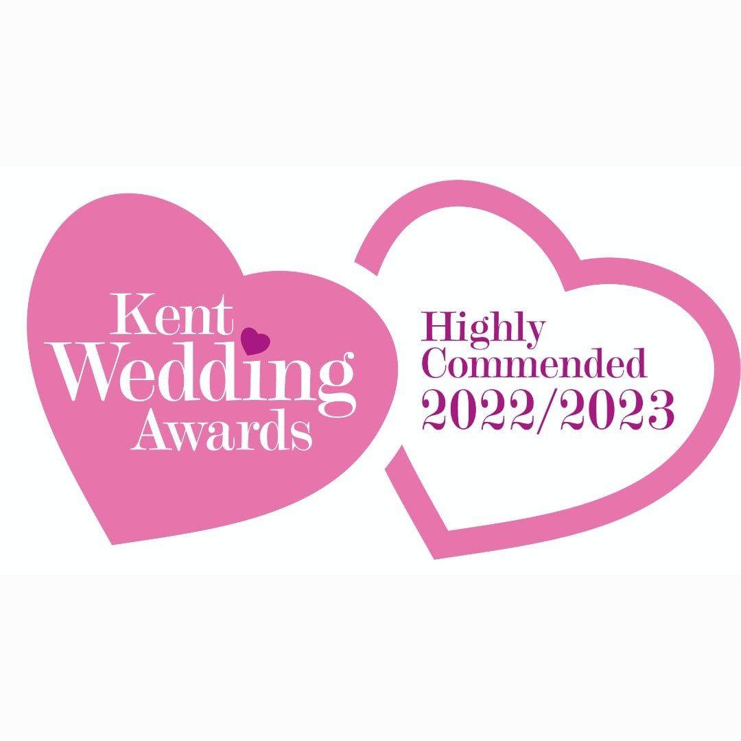 We proudly display our Highly Commended Kent Wedding Award that we won in November last year!