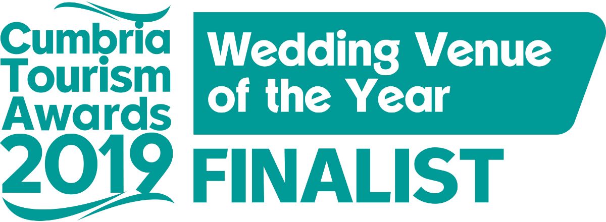 Finalist in the Cumbria Tourism Wedding Venue of the year awards 2019