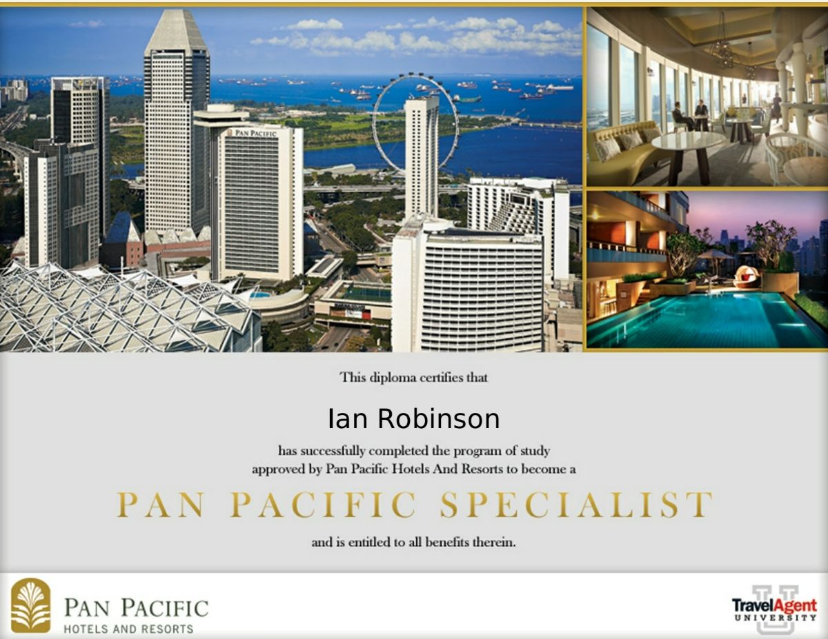 Pan Pacicic Hotels Specialist 