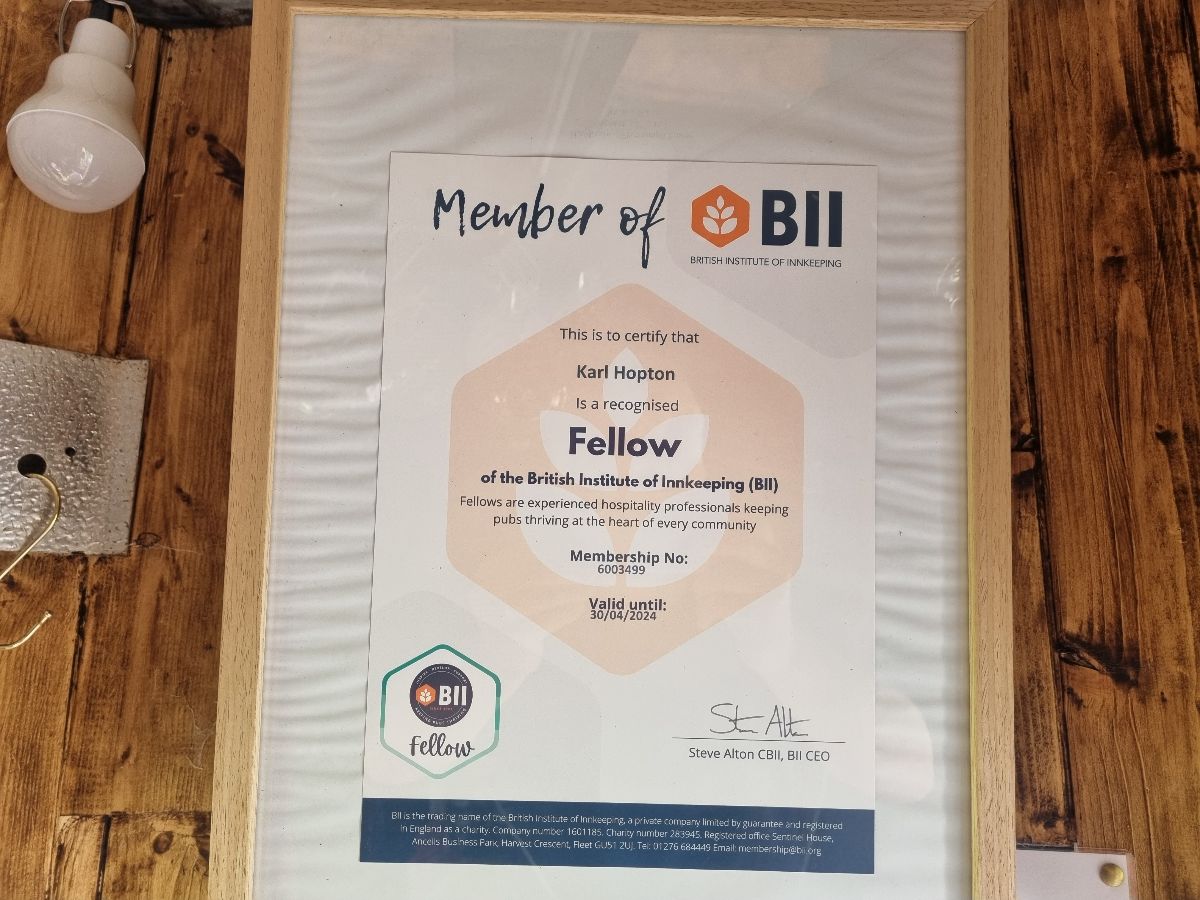 Fellow of the British Institute of Innkeeping