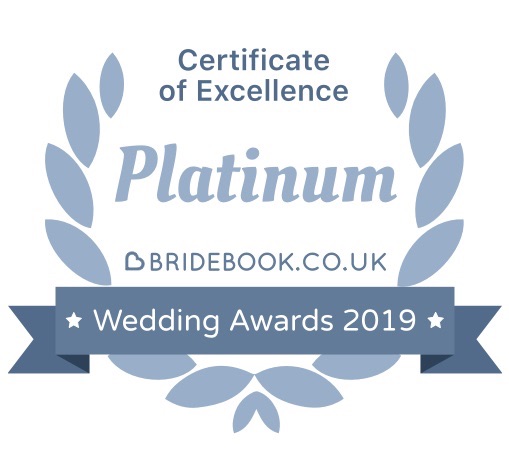 Bridebook Certificate of Excellence Platinum Award 2019