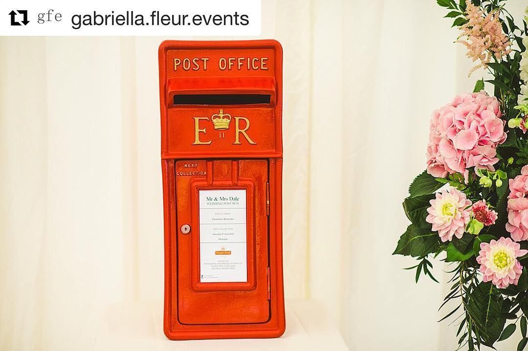 Post Box on display at wedding