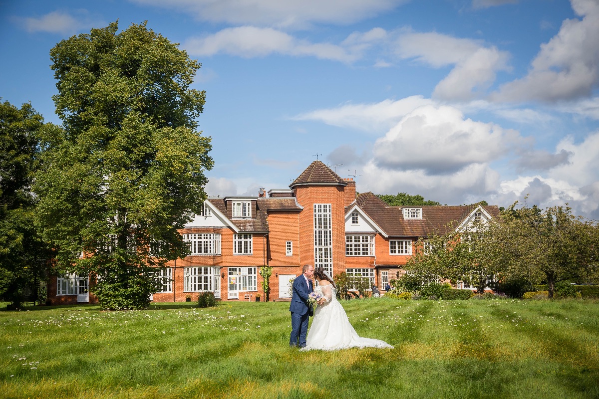 Jamie and Lucy were married in the Wedding Pavilion in the gardens of Grovefield House