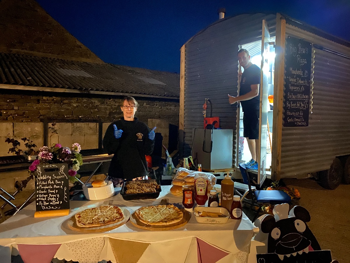 Evening food - Pulled pork sandwiches and pizzas